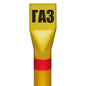 Столбик опознавательный СОГ-1,8 для газопроводов h=1800 мм